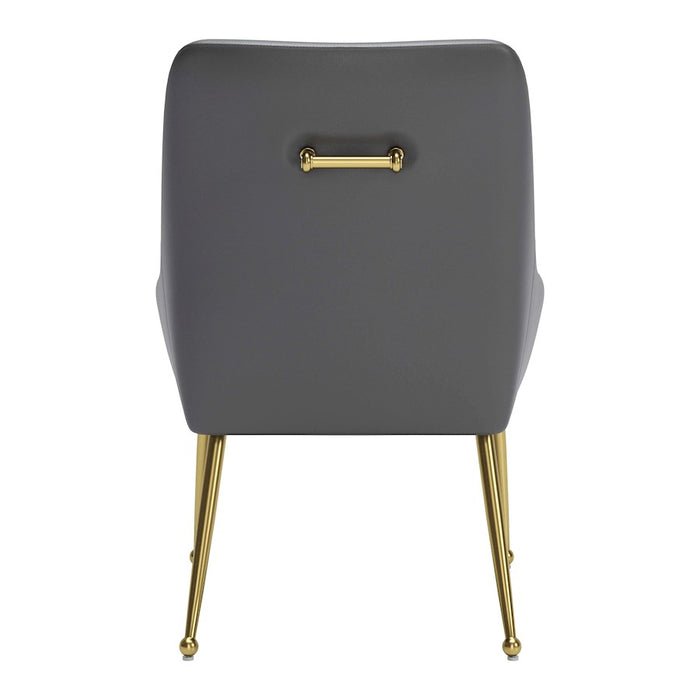 Zuo Modern Maxine Dining Chair, Gray/Gold