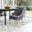 Zuo Modern Maxine Dining Chair, Gray/Gold