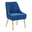 Zuo Modern Maxine Dining Chair, Navy Blue/Gold