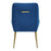 Zuo Modern Maxine Dining Chair, Navy Blue/Gold