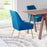 Zuo Modern Maxine Dining Chair, Navy Blue/Gold