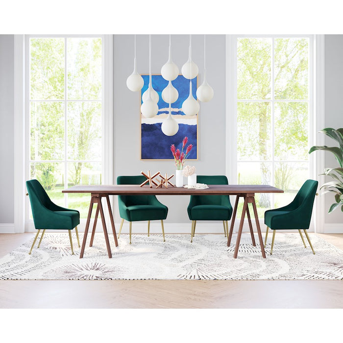 Zuo Modern Maxine Dining Chair, Green/Gold