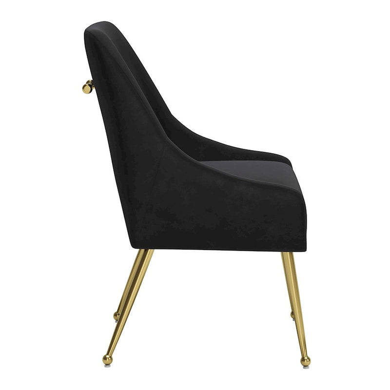 Zuo Modern Maxine Dining Chair, Black/Gold