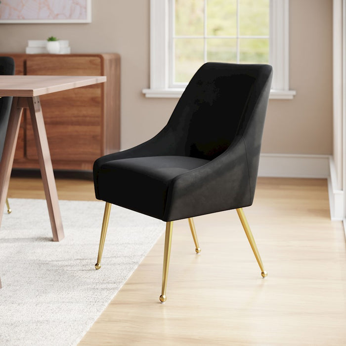Zuo Modern Maxine Dining Chair, Black/Gold
