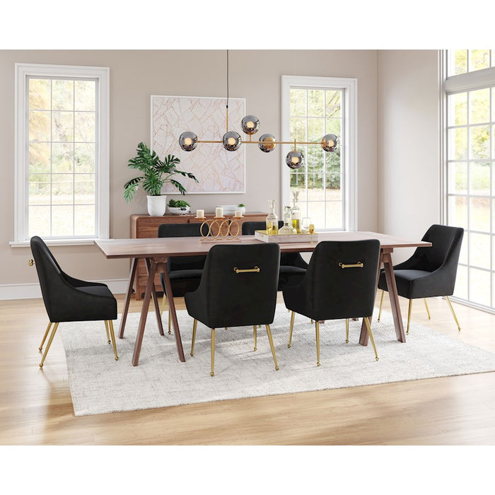 Zuo Modern Maxine Dining Chair, Black/Gold