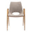 Zuo Modern Desi Dining Chair Set of 2, Beige/Gold