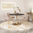 Zuo Modern Desi Dining Chair Set of 2, Beige/Gold