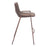 Zuo Modern Desi Counter Stool Set of 2, Brown/Walnut