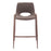Zuo Modern Desi Counter Stool Set of 2, Brown/Walnut