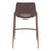 Zuo Modern Desi Counter Stool Set of 2, Brown/Walnut