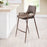 Zuo Modern Desi Counter Stool Set of 2, Brown/Walnut