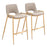 Zuo Modern Desi Counter Stool Set of 2, Beige/Gold - 109733