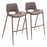 Zuo Modern Desi BarStool Set of 2, Brown/Walnut - 109734