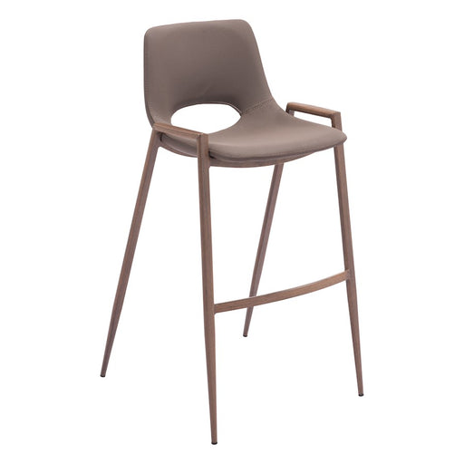 Zuo Modern Desi BarStool Set of 2, Brown/Walnut