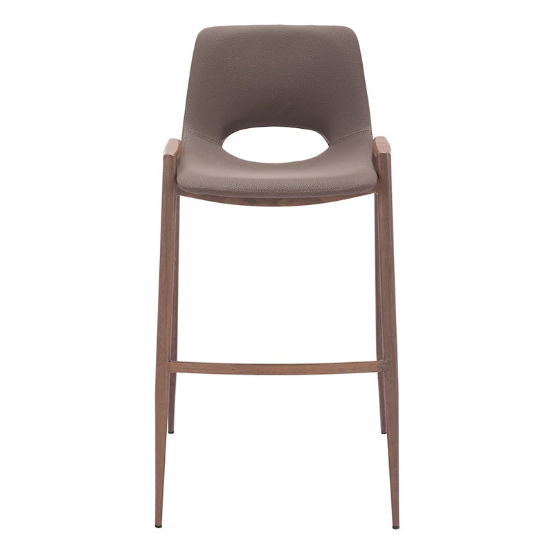 Zuo Modern Desi BarStool Set of 2, Brown/Walnut
