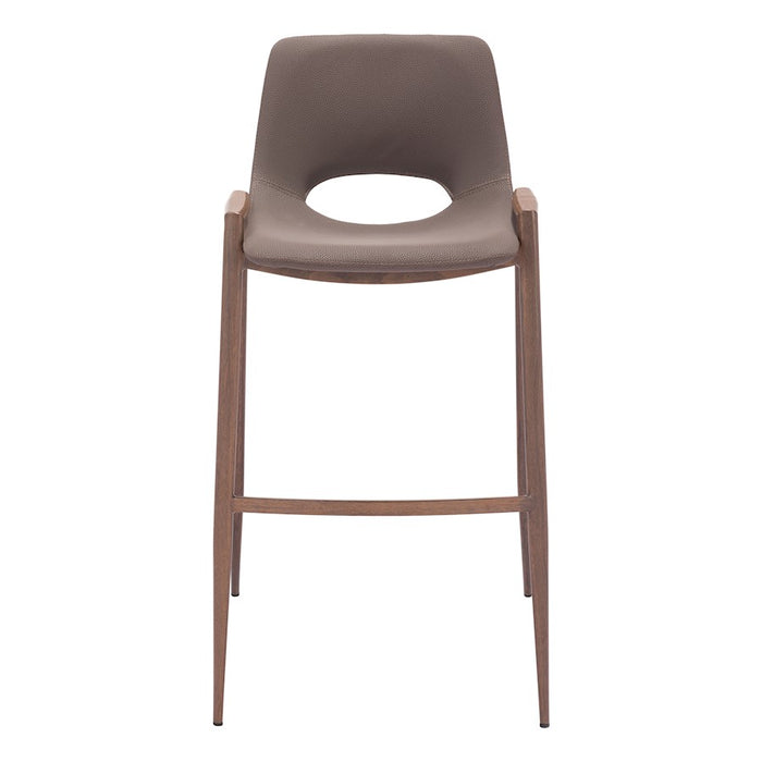 Zuo Modern Desi BarStool Set of 2, Brown/Walnut