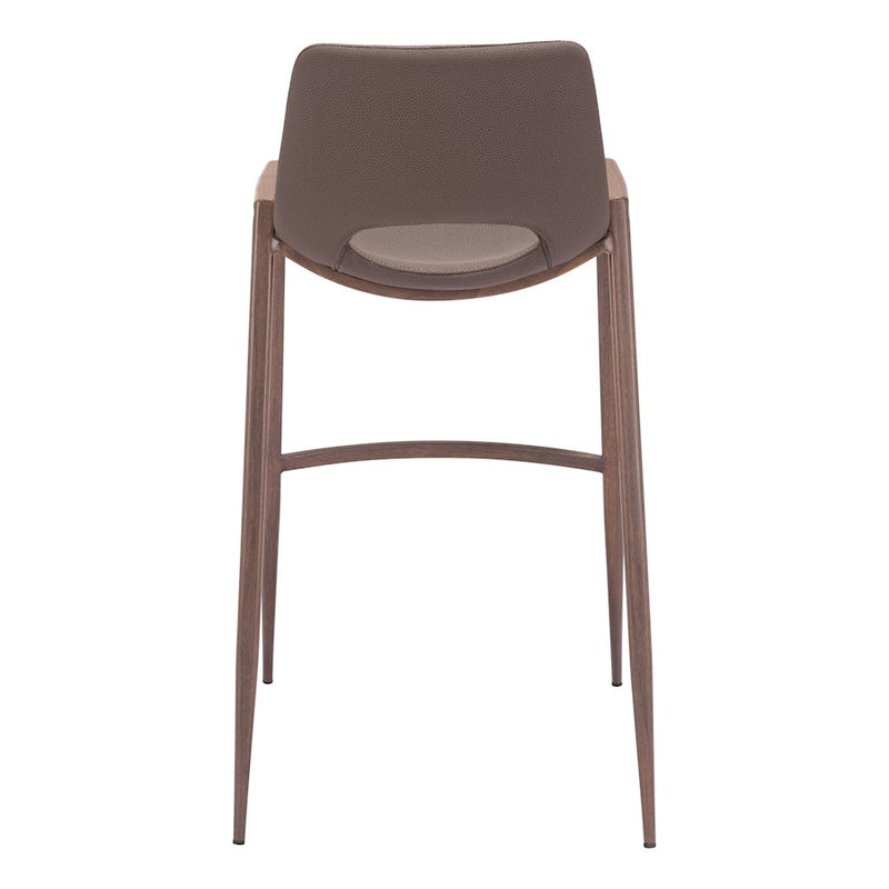 Zuo Modern Desi BarStool Set of 2, Brown/Walnut