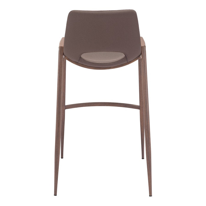 Zuo Modern Desi BarStool Set of 2, Brown/Walnut