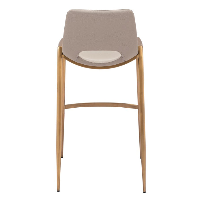 Zuo Modern Desi BarStool Set of 2, Beige/Gold