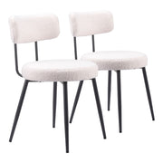 Zuo Modern Blanca Dining Chair Set of 2, Ivory - 109738