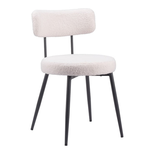 Zuo Modern Blanca Dining Chair Set of 2, Ivory