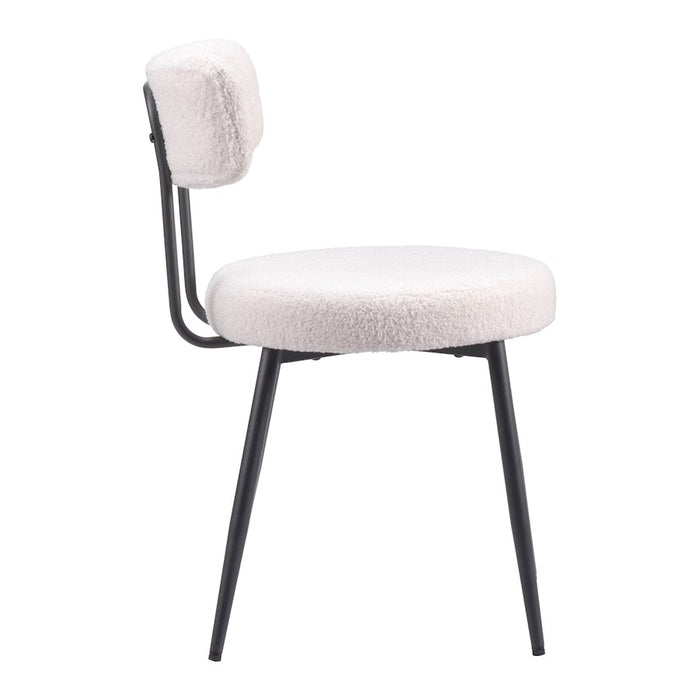 Zuo Modern Blanca Dining Chair Set of 2, Ivory