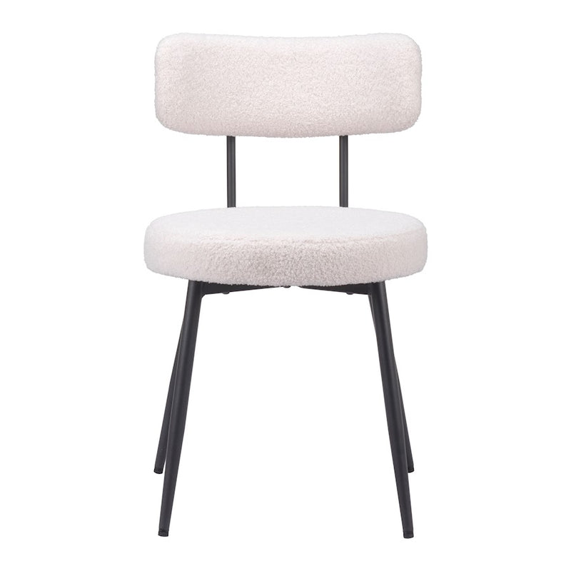 Zuo Modern Blanca Dining Chair Set of 2, Ivory