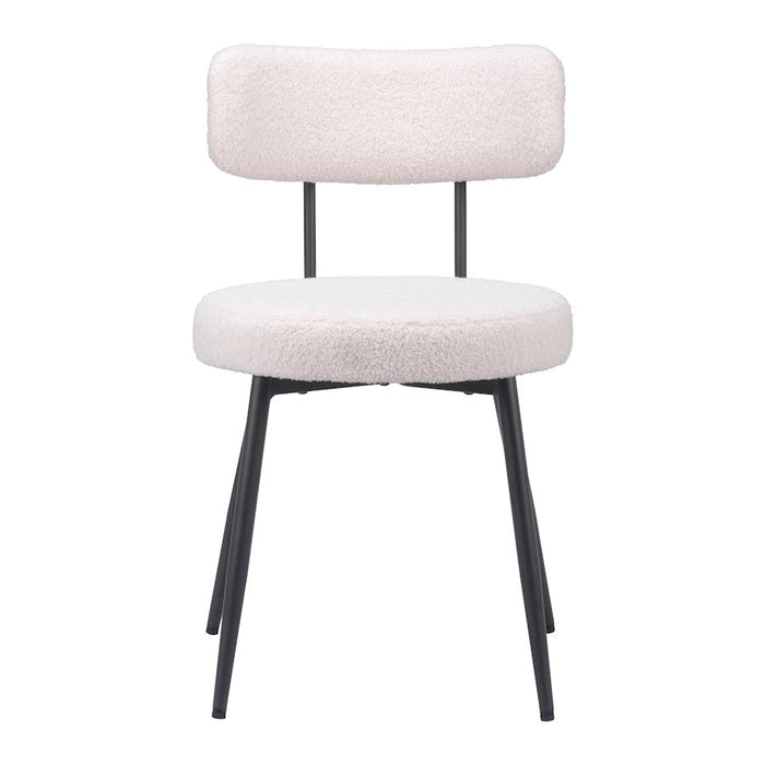 Zuo Modern Blanca Dining Chair Set of 2, Ivory