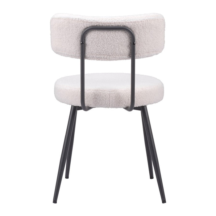 Zuo Modern Blanca Dining Chair Set of 2, Ivory