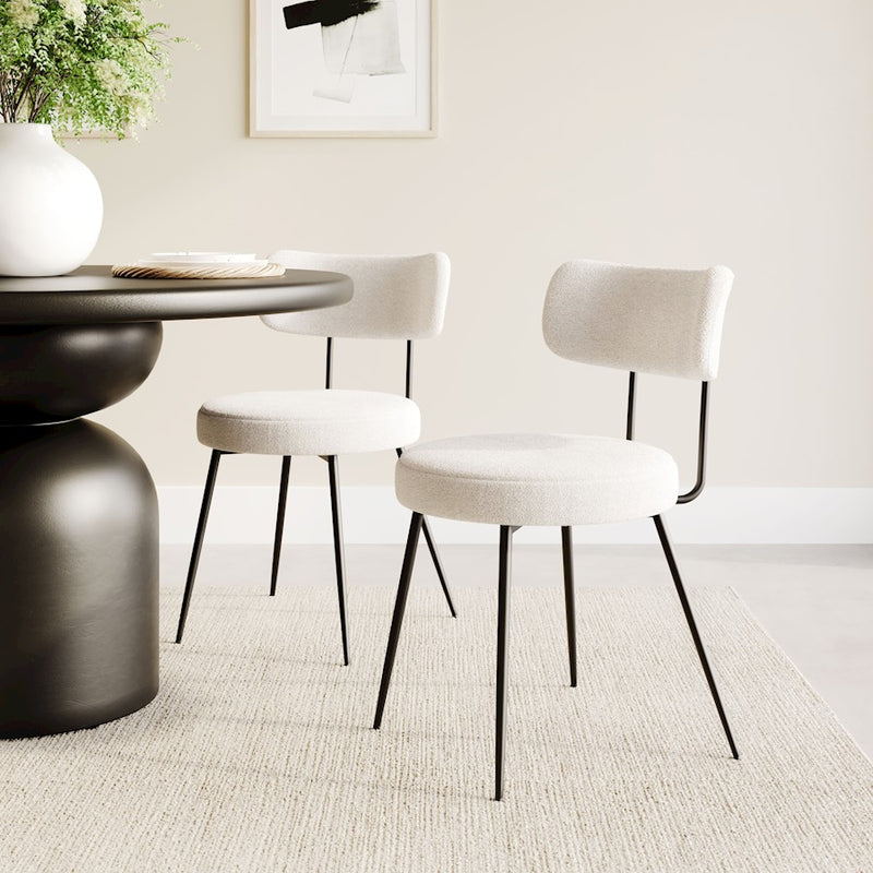 Zuo Modern Blanca Dining Chair Set of 2, Ivory