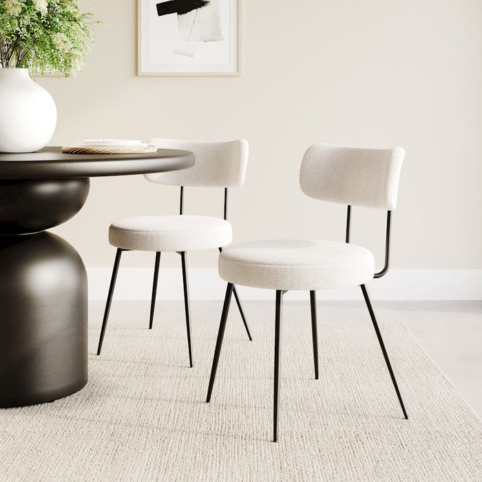 Zuo Modern Blanca Dining Chair Set of 2, Ivory