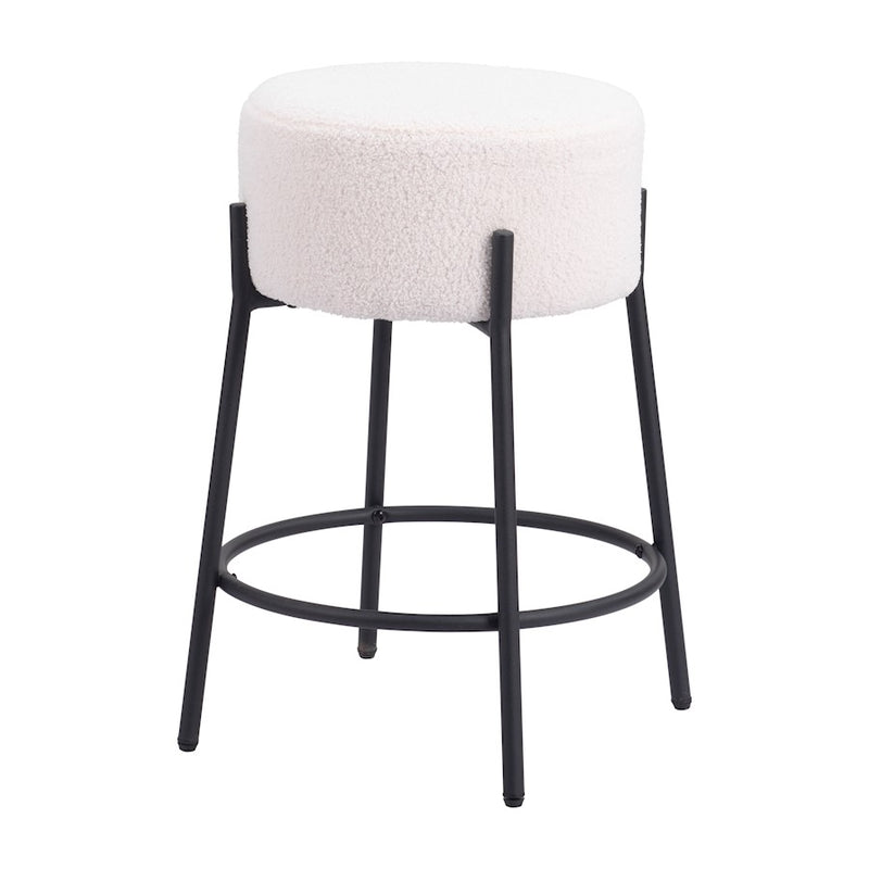 Zuo Modern Blanche Counter Stool Set of 2, Ivory