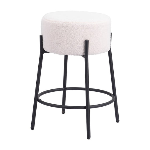 Zuo Modern Blanche Counter Stool Set of 2, Ivory