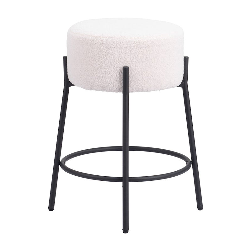 Zuo Modern Blanche Counter Stool Set of 2, Ivory