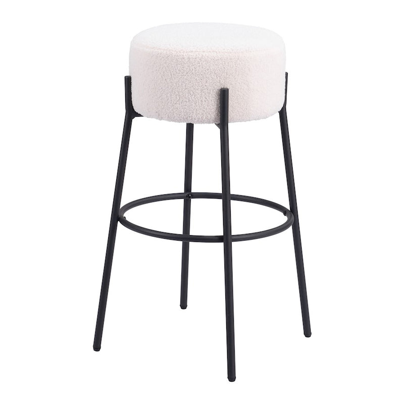 Zuo Modern Blanche BarStool Set of 2, Ivory