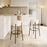Zuo Modern Blanche BarStool Set of 2, Ivory