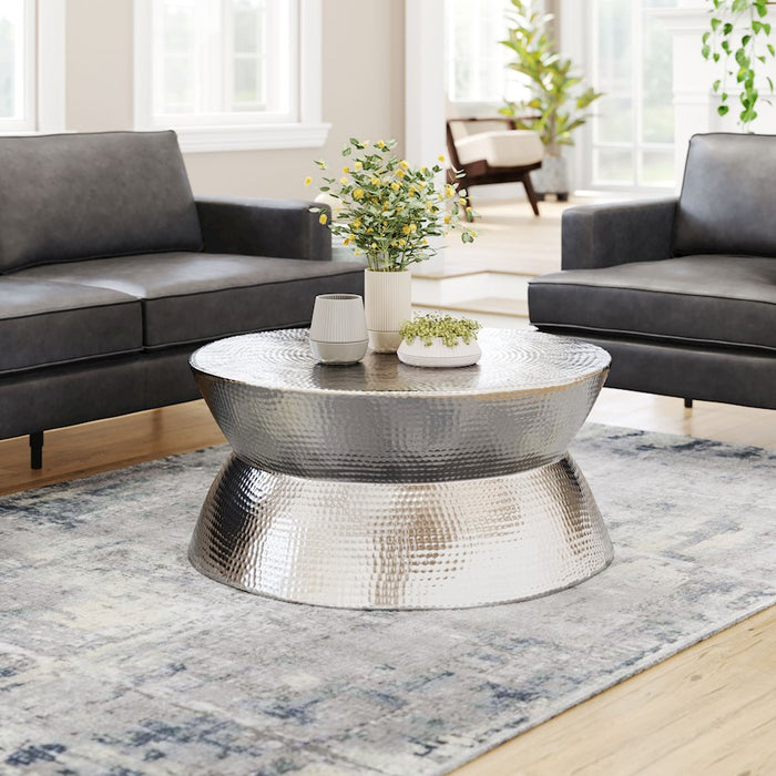 Zuo Modern Madryn Coffee Table, Silver