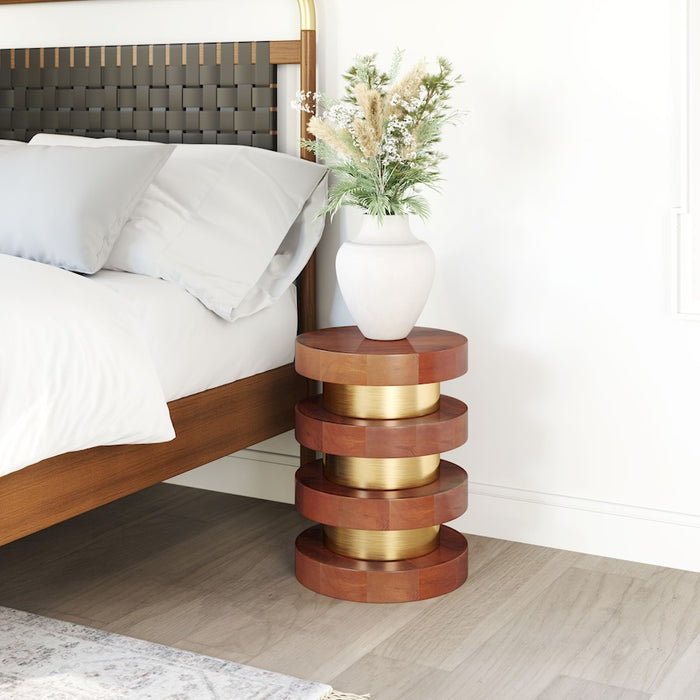 Zuo Modern Marigot Side Table, Walnut