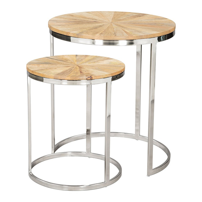 Zuo Modern Bari Nesting Table, Set of 2, Natural
