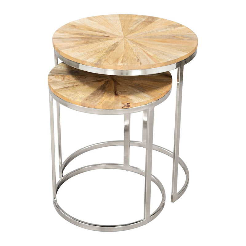 Zuo Modern Bari Nesting Table, Set of 2, Natural
