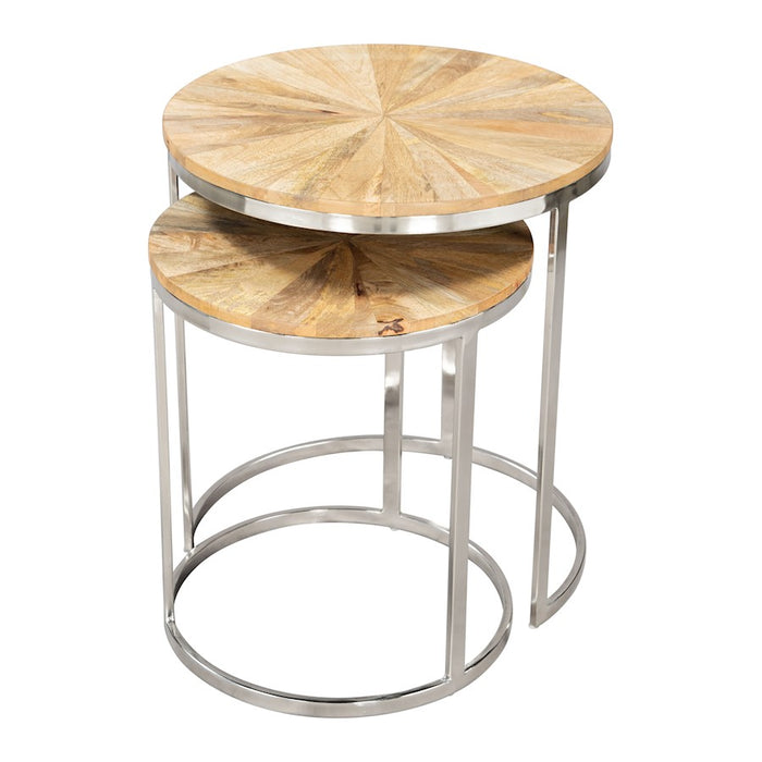 Zuo Modern Bari Nesting Table, Set of 2, Natural