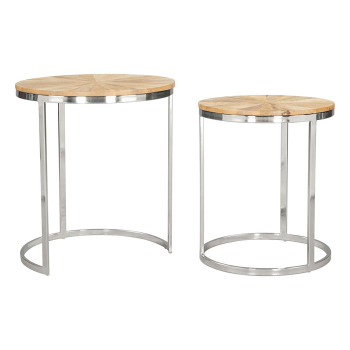 Zuo Modern Bari Nesting Table, Set of 2, Natural