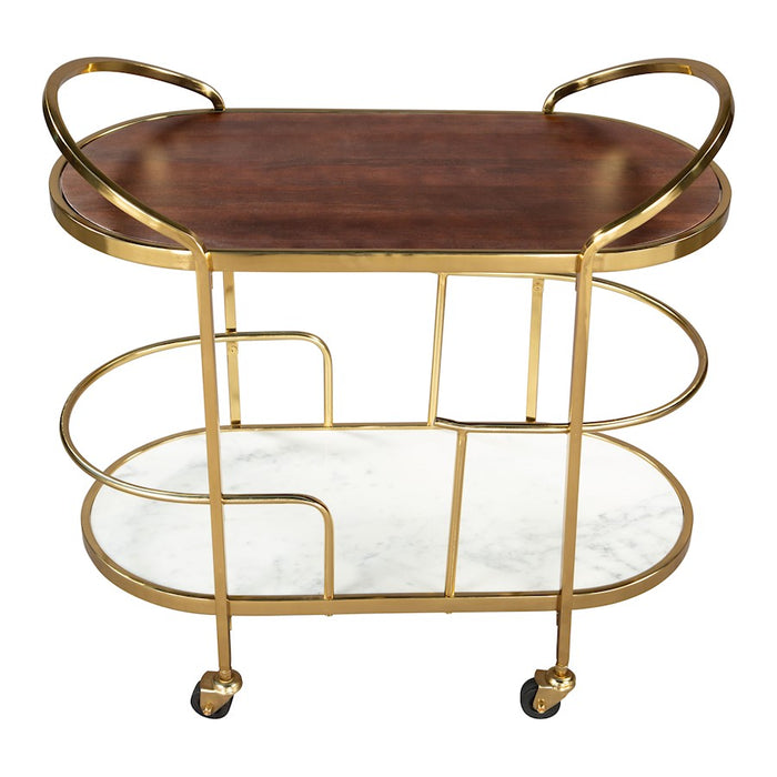 Zuo Modern Antalya Bar Cart, Multicolor