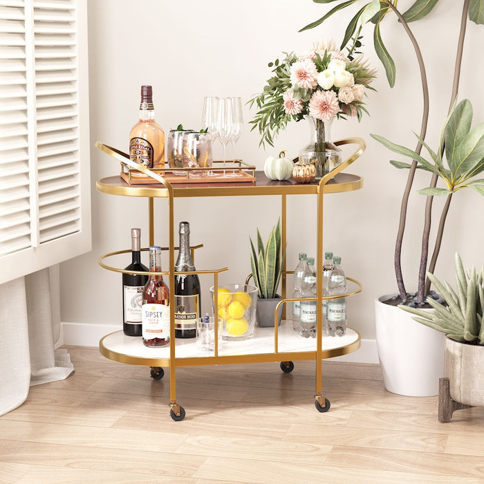 Zuo Modern Antalya Bar Cart, Multicolor