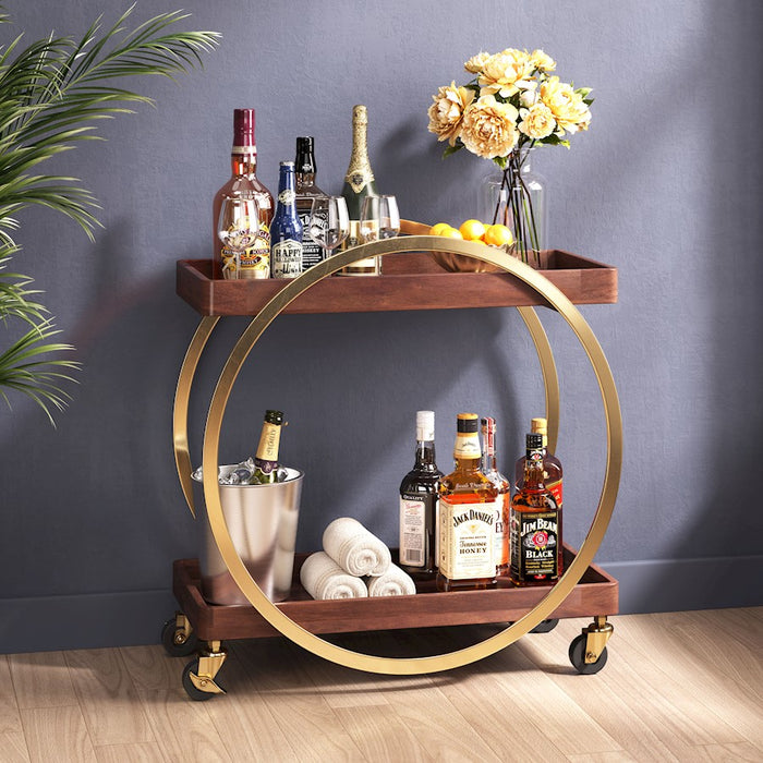 Zuo Modern Arenas Bar Cart, Brown