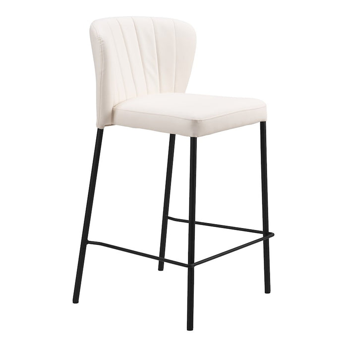 Zuo Modern Linz Counter Stool Set of 2, Cream