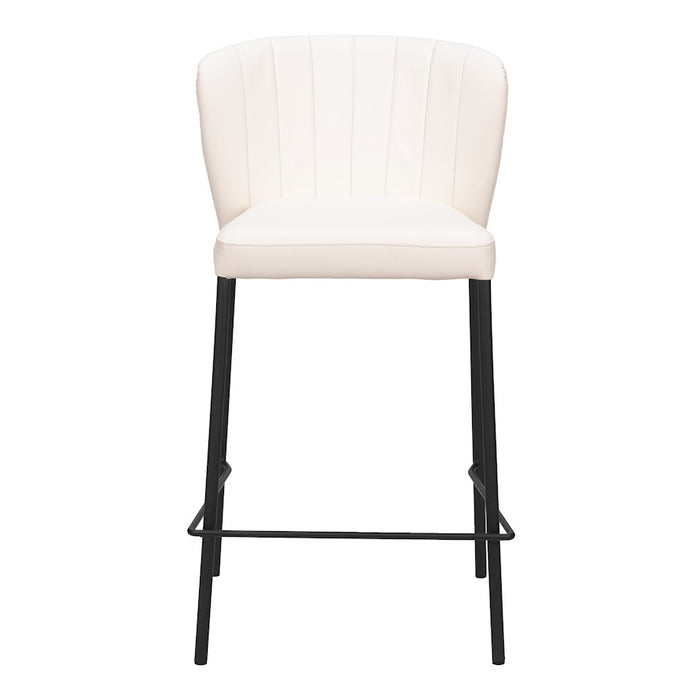 Zuo Modern Linz Counter Stool Set of 2, Cream