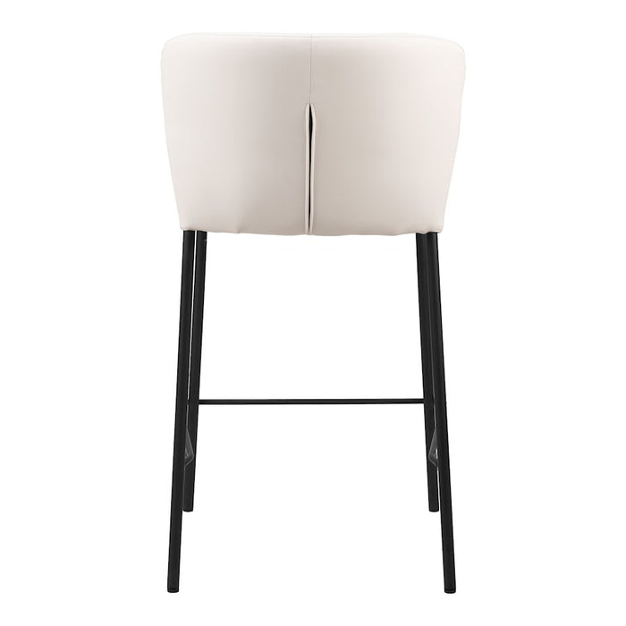Zuo Modern Linz Counter Stool Set of 2, Cream