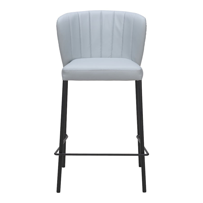 Zuo Modern Linz Counter Stool Set of 2, Gray
