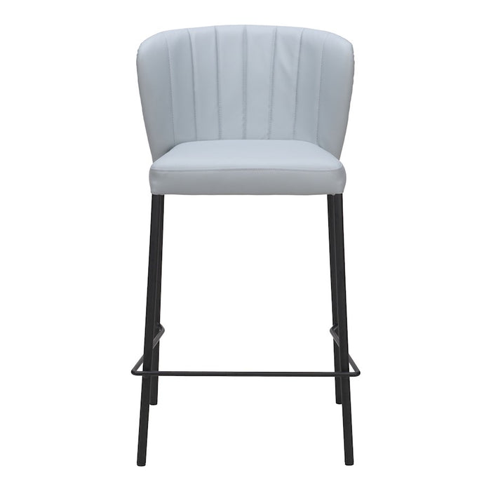 Zuo Modern Linz Counter Stool Set of 2, Gray